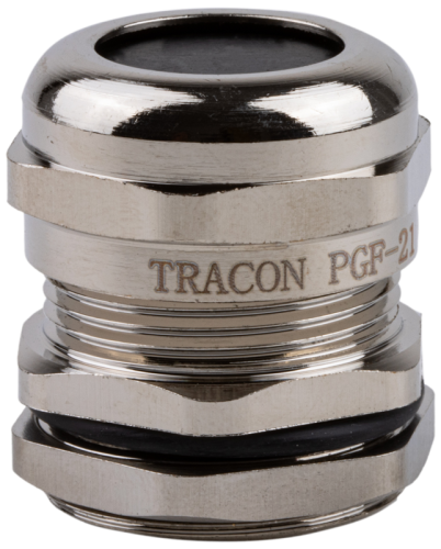 Metalowy dławik kablowy z nakrętką IP66, 14-21mm PGF-29 Tracon Electric