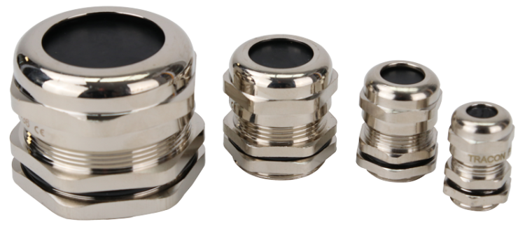Metalowy dławik kablowy z nakrętką IP66, 23-30mm PGF-36 Tracon Electric