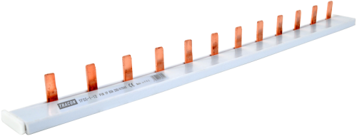 Listwa połączeniowa - bolcowa max.63A, 230/400VAC, 1P, 12modul, 215mm TFSS-1-12 Tracon Electric
