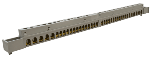 Szyna izolowana uziemiająca N/PE 230/400VAC, 100A, 13,7×26,6mm, L=360 mm, 38P, IP20 NPE-Z-38 Tracon Electric