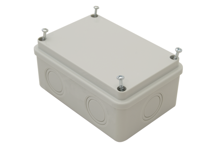 Obudowa elektroniczna, jasnoszara, pełna pokrywa 80×120×50, IP54 MED8125 Tracon Electric