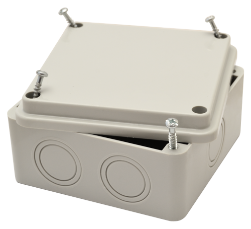 Obudowa elektroniczna, jasnoszara, pełna pokrywa 100×100×50mm, IP54 MED10105 Tracon Electric