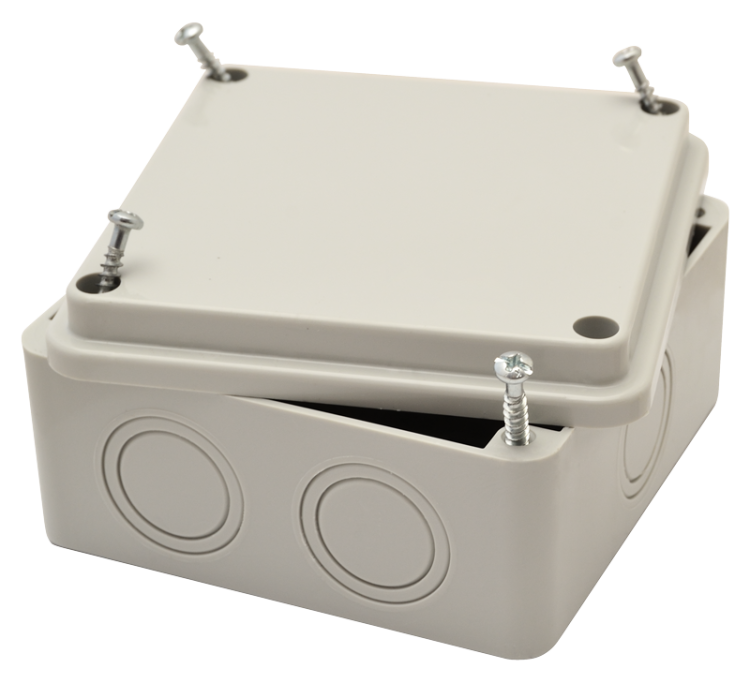 Obudowa elektroniczna, jasnoszara, pełna pokrywa 100×100×50mm, IP54 MED10105 Tracon Electric