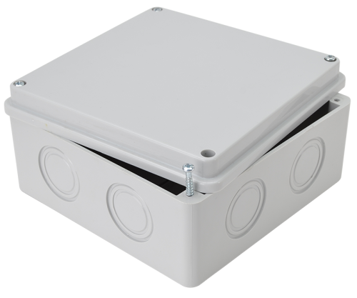 Obudowa elektroniczna, jasnoszara, pełna pokrywa 150×150×70mm, IP55 MED15157 Tracon Electric