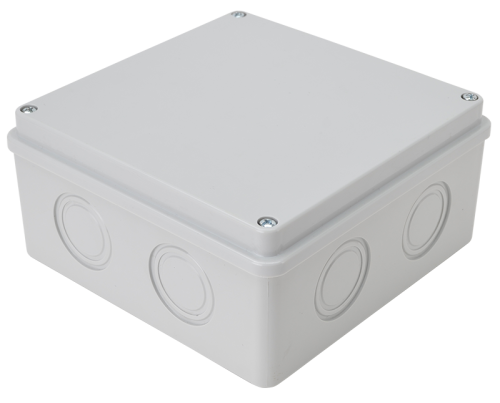 Obudowa elektroniczna, jasnoszara, pełna pokrywa 150×150×70mm, IP55 MED15157 Tracon Electric