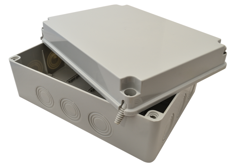 Obudowa elektroniczna, jasnoszara, pełna pokrywa 310×230×130, IP67 MED312313 Tracon Electric