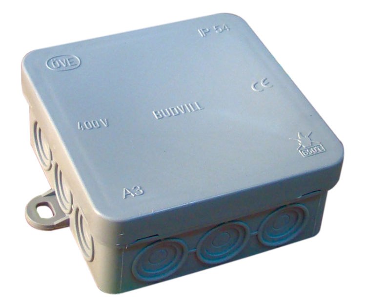 Elastyczna puszka montażowa, natynkowa, szara 85×85×37mm, IP54 PD85X85 Tracon Electric