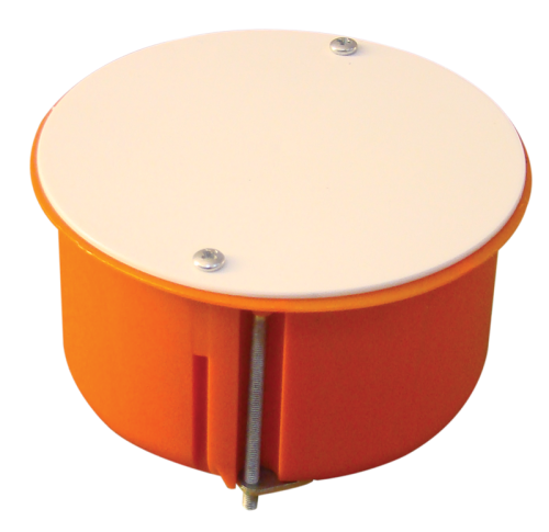 Puszka GIPS, zwykła z pokrywą, pomarańczowa 80×45mm GD8021 Tracon Electric