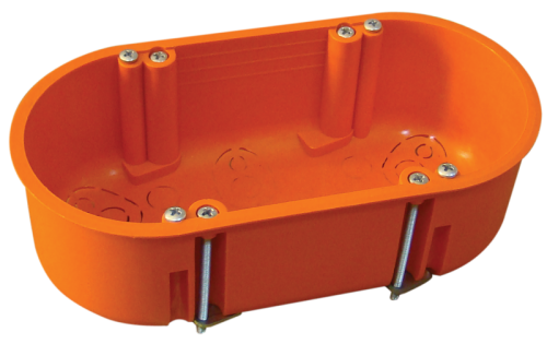 Puszka GIPS, podwójna, bez pokrywy, pomarańczowa 140×65×45mm GD71D Tracon Electric