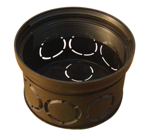 Perforowana puszka podtynkowa, czarna 70×45mm D70 Tracon Electric