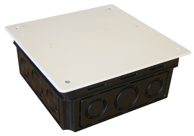 Perforowana puszka podtynkowa, prostokątna, czarna 150x150(168x168)×65.3mm D150X150 Tracon Electric