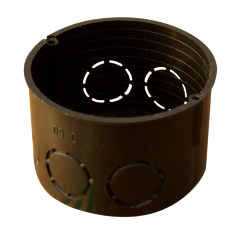 Perforowana puszka montażowa, zwykła, czarna 62×40mm D60 Tracon Electric