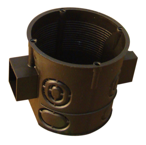 Perforowana puszka montażowa, głęboka, szeregowana, czarna 64×61mm D60SM Tracon Electric