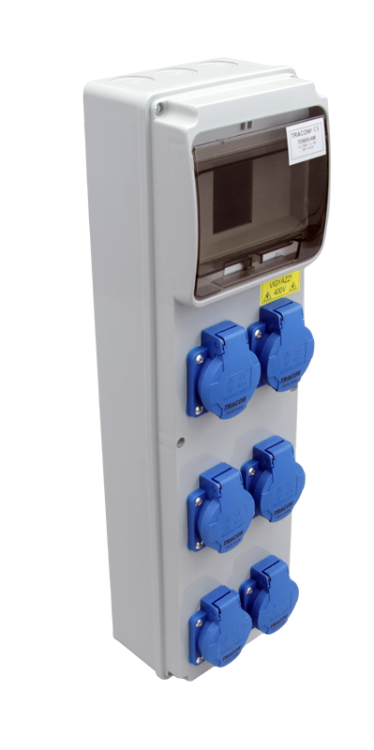 Rozdzielnica przem. bez zabezpieczeń Out:6×SCHUKO TDB05-6M Tracon Electric