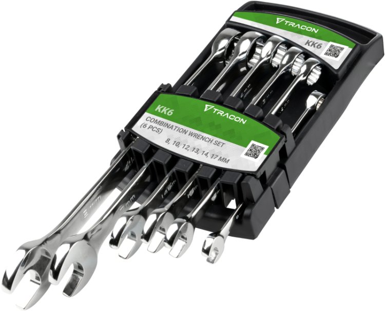 Zestaw kombinowanych kluczy płaskich 8,10,12,13,14,17mm KK6 Tracon Electric