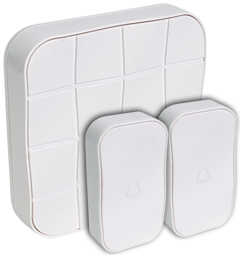 Dzwonek bezprzewodowy 3×AA, 1×CR2032, IP44, 100m, 10 music BELLW1-2V1 Tracon Electric