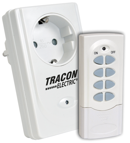 Gniazdo ze zdalnym sterowaniem 230VAC, 50Hz, 3600W, IP20, 433,92MHz RCS11 Tracon Electric