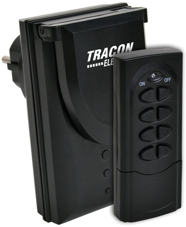 Gniazdo ze zdalnym sterowaniem 230VAC, 50Hz, 3600W, IP44, 433,92MHz RCS11-IP Tracon Electric