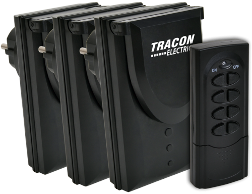 Gniazdo ze zdalnym sterowaniem 230VAC, 50Hz, 3600W, IP44, 433,92MHz RCS13-IP Tracon Electric