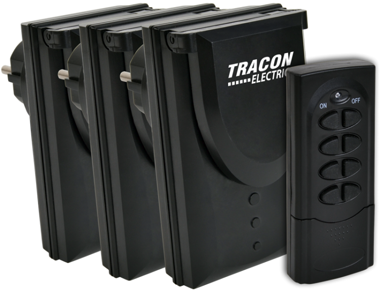 Gniazdo ze zdalnym sterowaniem 230VAC, 50Hz, 3600W, IP44, 433,92MHz RCS13-IP Tracon Electric