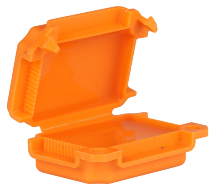 Wodoodporna obudowa z tworzywa sztucznego, pomarańczowa 41x28x19mm, IPX8 BOXW1 Tracon Electric