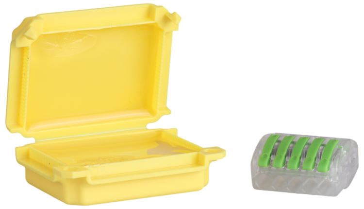 Wodoodporna obudowa z tworzywa sztucznego, żółta 53x39x24mm, IPX8 BOXW3 Tracon Electric