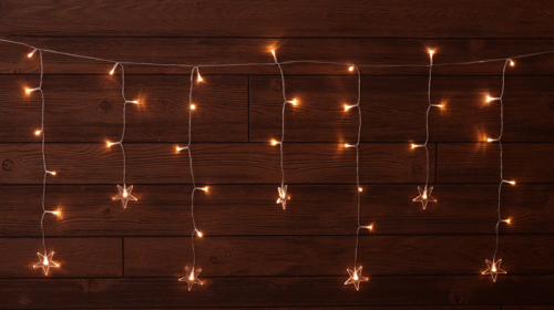 Świąteczna dekoracja okienna LED , gwiazda, na baterie (X230 Timer 6+18h, 40LED, 3000K, 3xAA CHRWS40WW Tracon Electric