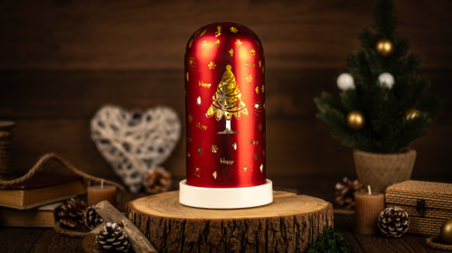 Lampka choinkowa LED, sosna, szklana, bateryjna (X25008) Timer 6+18h, 10LED, 3000K, 3xAA CHRGR10WW Tracon Electric