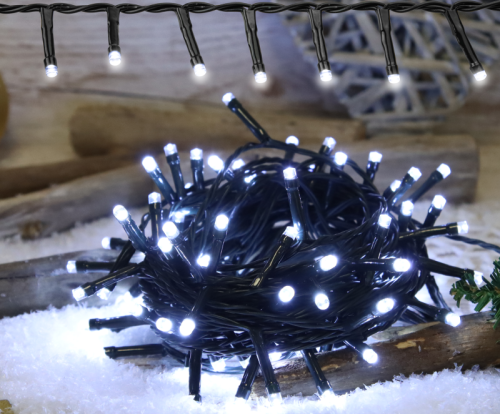 Lampki choinkowe, zewnętrzne/wewnętrzne (X25025) 230VAC, 2+10M, 400LED, 3,6W, 12000-13000K, IP44 CHRSTHOB400CW Tracon Electric