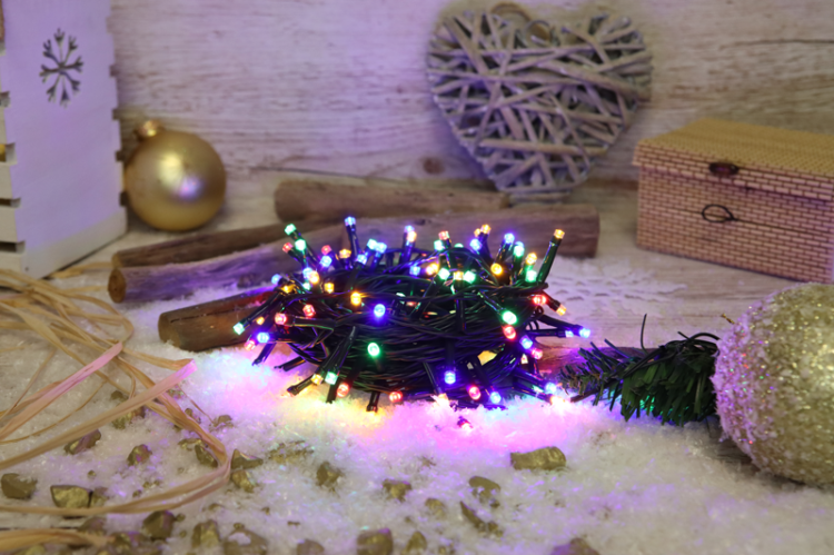 Lampki choinkowe, kolorowe, do użyt. na zewn./wewn. (X25029) 230VAC, 2+10M, 400LED, 3,6W, RGB, IP44 CHRSTHOB400RGB Tracon Electric