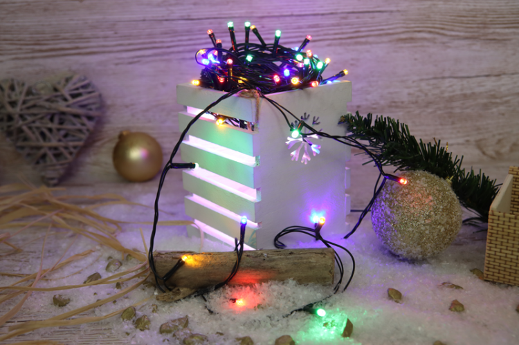 Lampki choinkowe, kolorowe, do użyt. na zewn./wewn. (X25029) 230VAC, 2+10M, 400LED, 3,6W, RGB, IP44 CHRSTHOB400RGB Tracon Electric