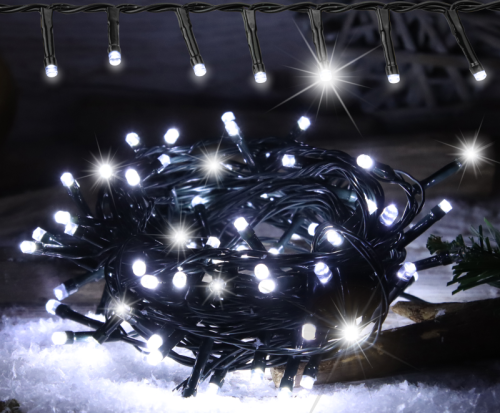 Lampki choinkowe, zewnętrzne/wewnętrzne (X25041) 230VAC, 5+20M, 800LED, 6W, , 12000-13000K, IP44 CHRSTHOSC800CW Tracon Electric