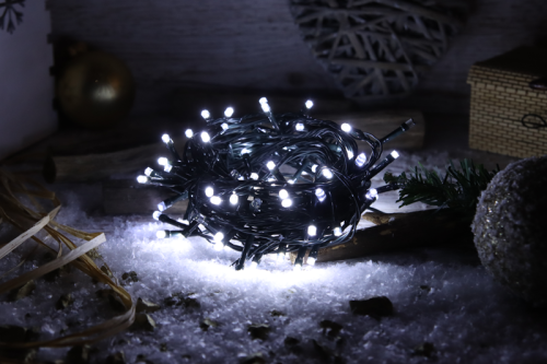 Lampki choinkowe, zewnętrzne/wewnętrzne (X25041) 230VAC, 5+20M, 800LED, 6W, , 12000-13000K, IP44 CHRSTHOSC800CW Tracon Electric