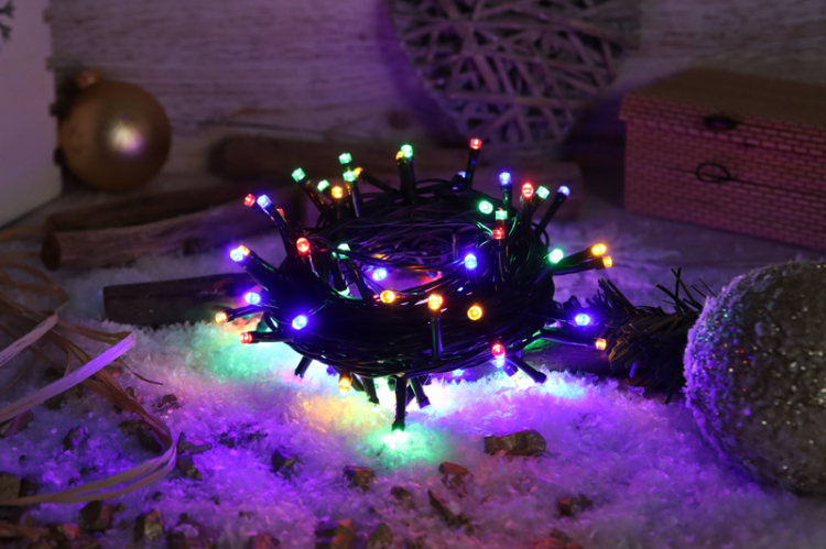 Programowalne lampki choinkowe, kolorowe,zewn./wewn.(X25047) 230VAC, 2+10M, 400LED, 3,6W, RGB, IP44 CHRSTHOP400RGB Tracon Electric