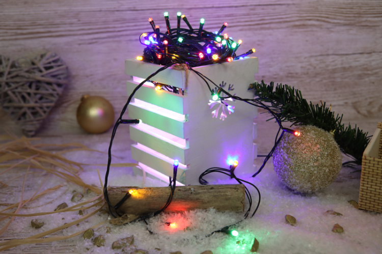 Programowalne lampki choinkowe, kolorowe,zewn./wewn.(X25047) 230VAC, 2+10M, 400LED, 3,6W, RGB, IP44 CHRSTHOP400RGB Tracon Electric