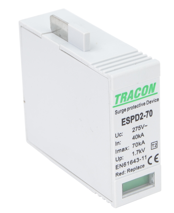 Wkładka ogranicznika przepięć , AC, 70 M Uc:275V; In:40kA; Imax:70kA; Up:1,7kV ESPD2-70M Tracon Electric