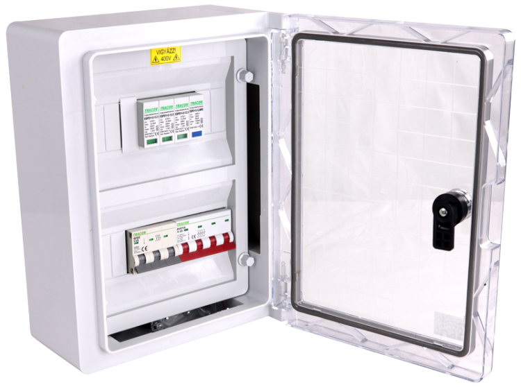 Skrzynka ochrony przeciwprzepięciowej dla systemów PV 330×250×130mm,IP65,IK10,AC1+2, 400V, In:16A, Iimp:12.5kA, SPBPV316 Tracon Electric