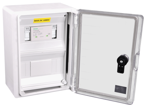Skrzynka ochrony przeciwprzepięciowej dla systemów PV 320x210x130mm, IP65, DC1+2, Un=1000VDC SPBPVDC1BCS Tracon Electric