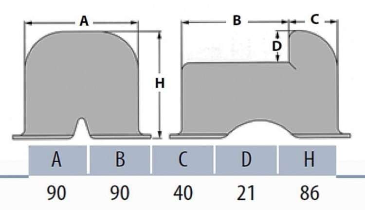 Odbojnik do bramy skrzydłowej jednoskrzydłowej dwuskrzydłowej wjazdowej 14560300 Tousek odbój do zabetonowania ogranicznik metalowy