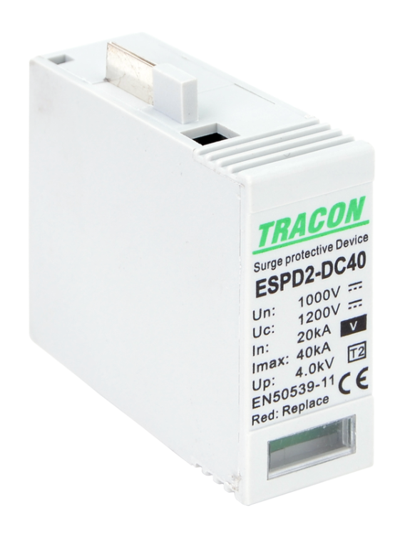 Wkładka T2 DC typu V ogranicznika przepięć 1000V Ucpv: 1200V; In:20kA; Imax:40kA; Up:4kV; Var ESPD2-DC40-1000V Tracon Electric