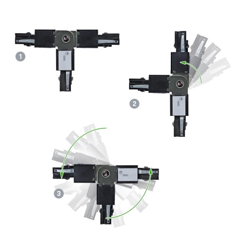 SPS 2 ŁĄCZNIK T-T2 REGULOWANY PRAWY czarny T-R1-R2 WOJ+07049 SPECTRUM LED
