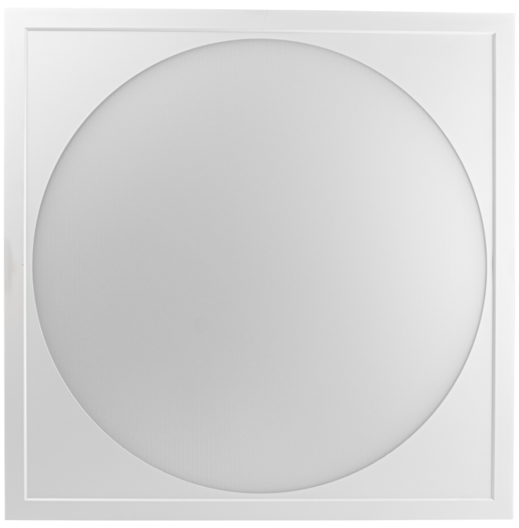 Panel LED, kwadratowy, edgelit, z okrągłym modułem świetlnym 230VAC,50Hz,40W,4000lm,3-4-6000K,IP40,UGR<19,595x595mm,EEI=F LPR606040CCT Tracon Electric