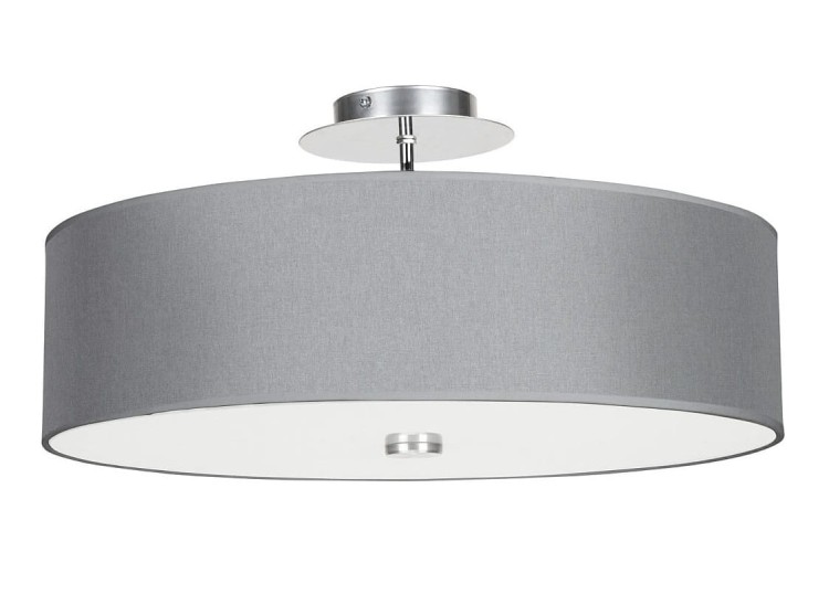 Lampa sufitowa Loft VIVIANE GRAY III PLAFON 6532 NOWODVORSKI Lighting 3xE27 nowoczesna oświetleniowa Industrialna plafon abażur tkanina szary Inspiracje Premium