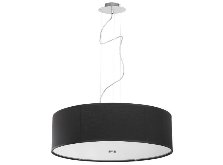 Lampa sufitowa wisząca Loft VIVIANE BLACK III ZWIS 6774 NOWODVORSKI Lighting 3xE27 nowoczesna oświetleniowa zwis Industrialna żyrandol abażur tkanina czarny Inspiracje Premium