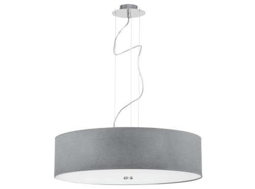 Lampa sufitowa wisząca Loft VIVIANE GRAY III ZWIS 6773 NOWODVORSKI Lighting 3xE27 nowoczesna oświetleniowa zwis Industrialna żyrandol abażur tkanina szary Inspiracje Premium