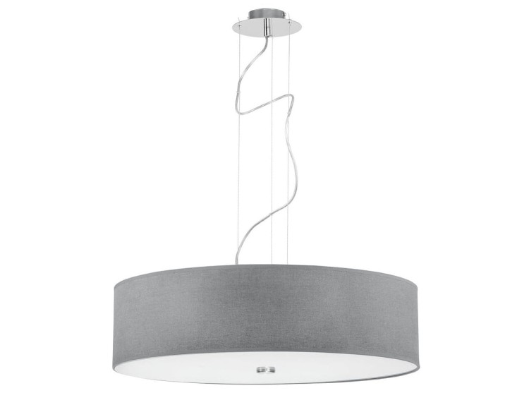 Lampa sufitowa wisząca Loft VIVIANE GRAY III ZWIS 6773 NOWODVORSKI Lighting 3xE27 nowoczesna oświetleniowa zwis Industrialna żyrandol abażur tkanina szary Inspiracje Premium