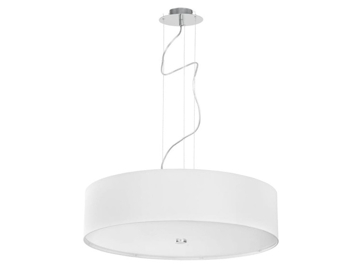 Lampa sufitowa wisząca Loft VIVIANE WHITE III ZWIS 6772 NOWODVORSKI Lighting 3xE27 nowoczesna oświetleniowa zwis Industrialna żyrandol abażur tkanina biały Inspiracje Premium