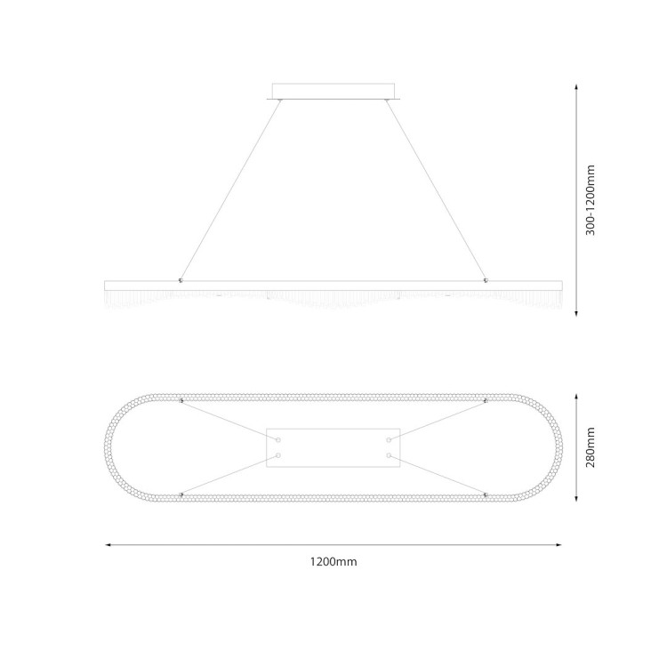 Lampa wisząca PRECIOSA 45W LED ML1868 Milagro