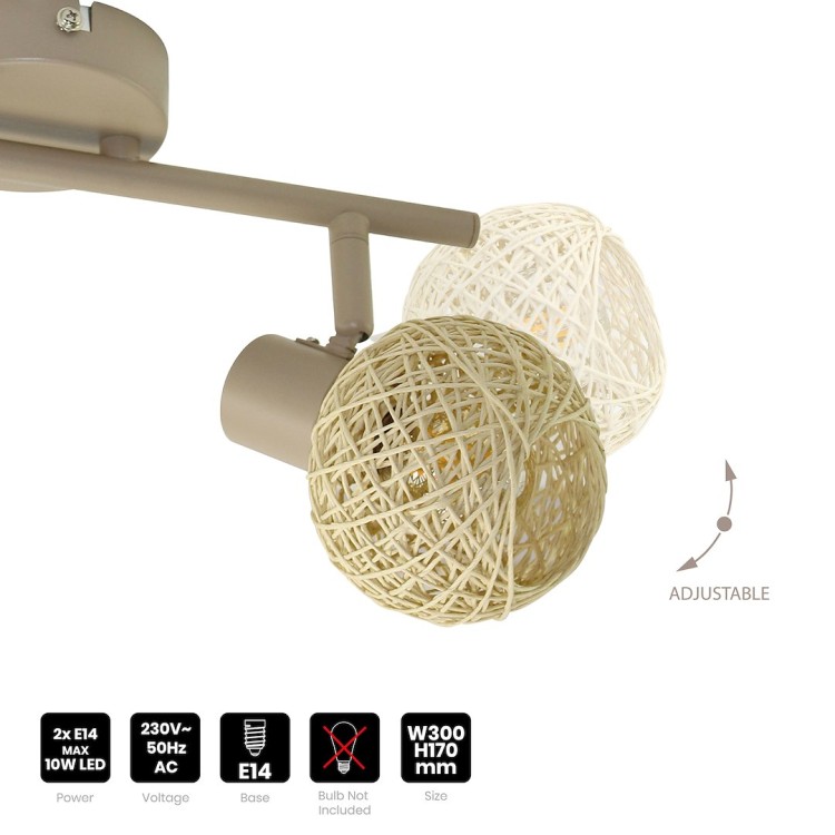 Lampa sufitowa DEX 2xE14 ML2118 Milagro