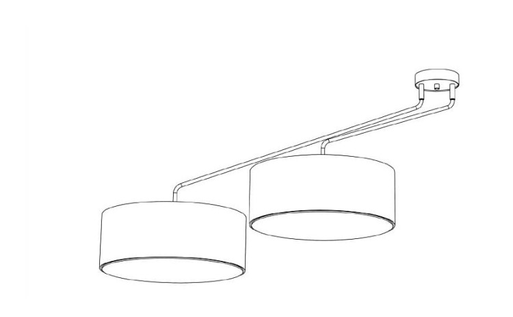 Lampa sufitowa wisząca Loft FALCON WHITE 7951 NOWODVORSKI Lighting 6xE27 nowoczesna oświetleniowa zwis Industrialna żyrandol abażur tkanina biały Inspiracje Premium